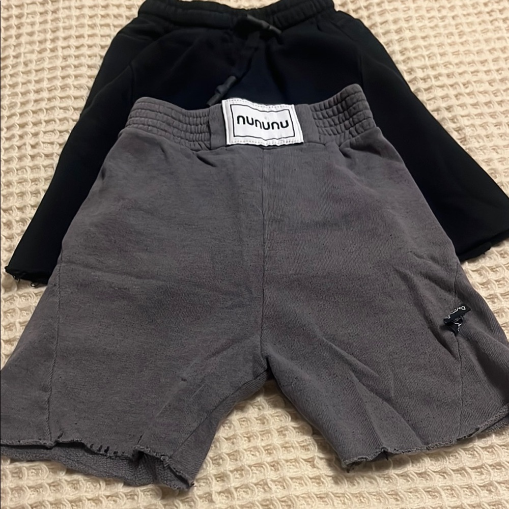 Nununu Charcoal and Black Shorts Duo
